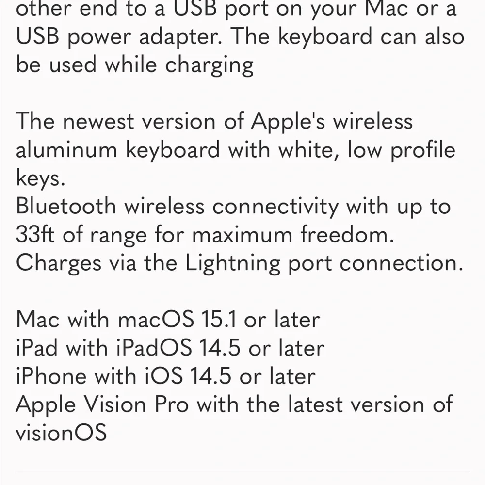 Apple Magic Keyboard 2nd Gen - A1644 EMC 2815